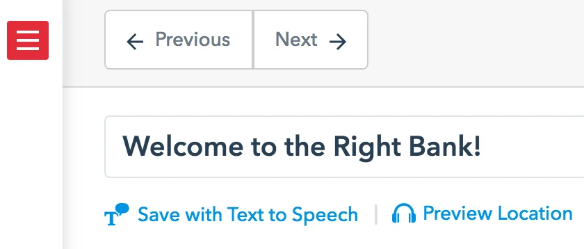 The Save with Text to Speech button
